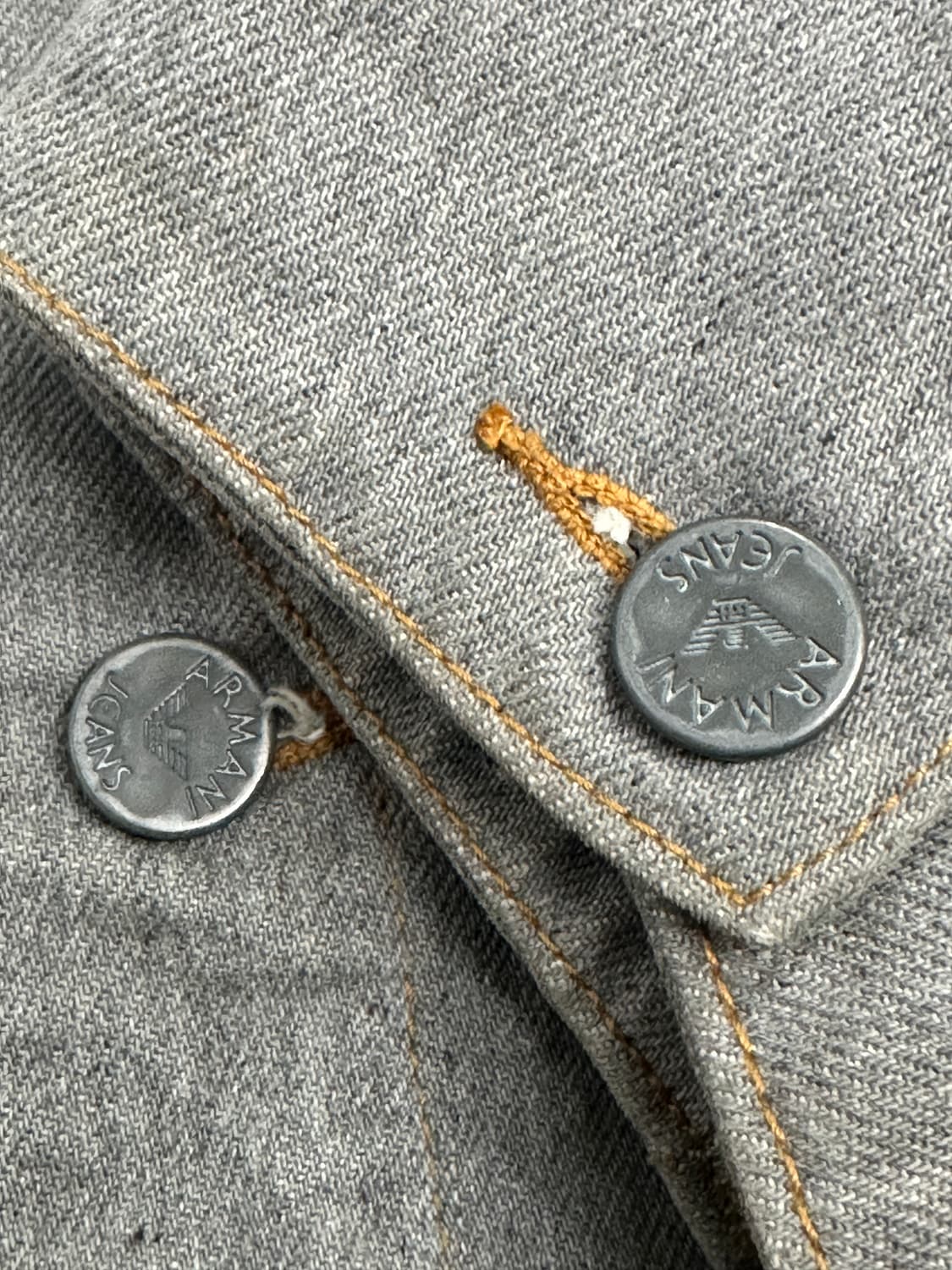 90s Armani Jeans 콘트라스트 데님 자켓 XL 상품이미지7