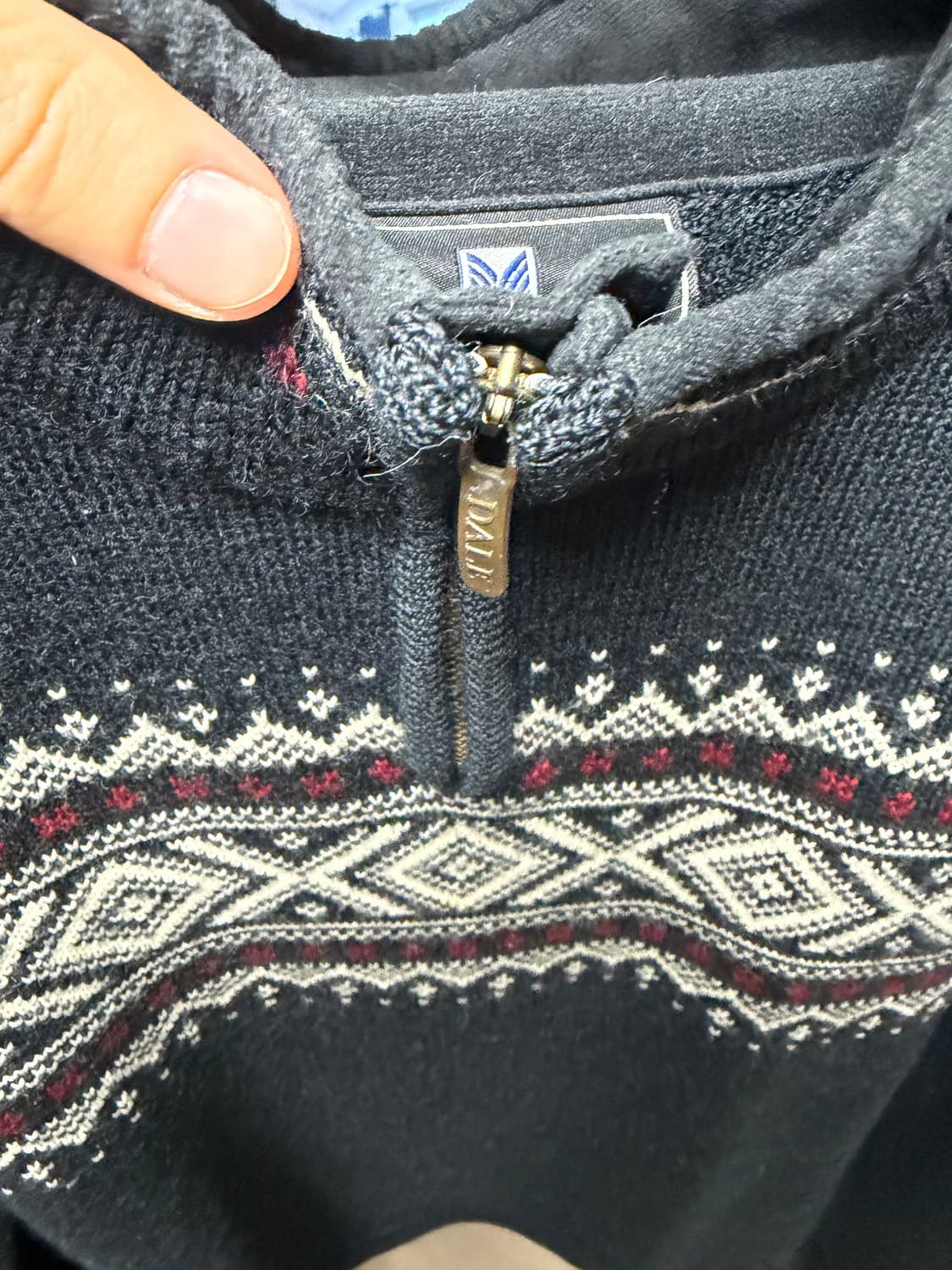 데일 오브 노르웨이 울 100% 페어아일 노르딕 하프집업 니트 상품이미지6