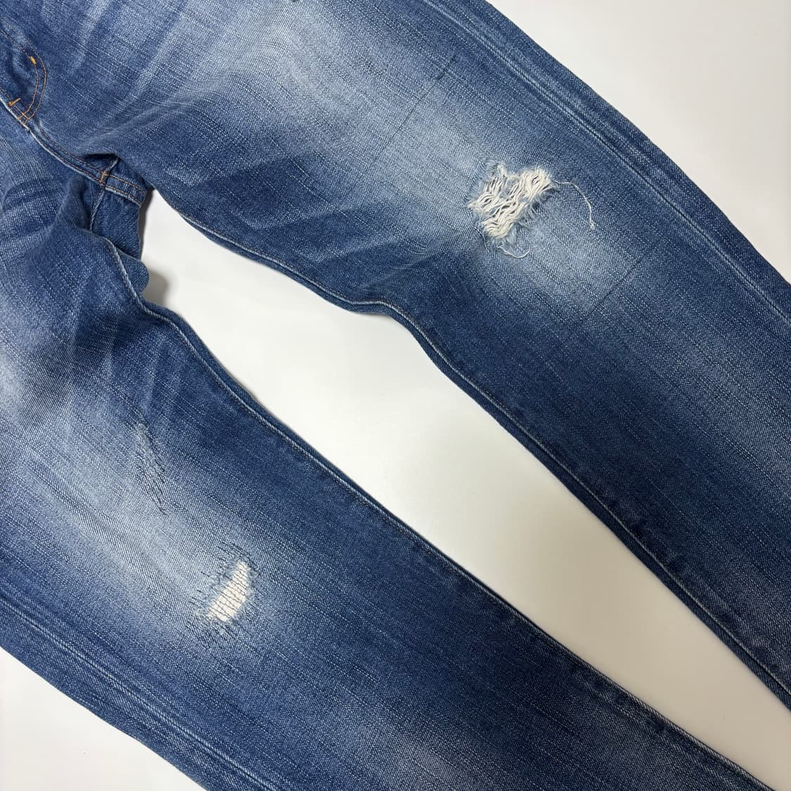 백넘버(Back Number) 빈티지 데미지 크롭 데님 팬츠 상품이미지3