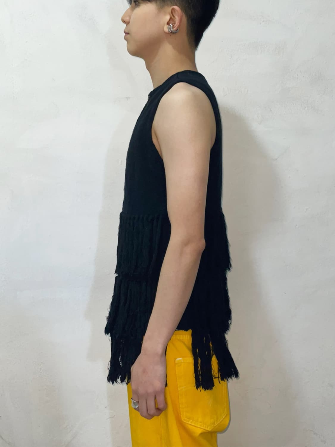 Black Fringe vest 상품이미지2