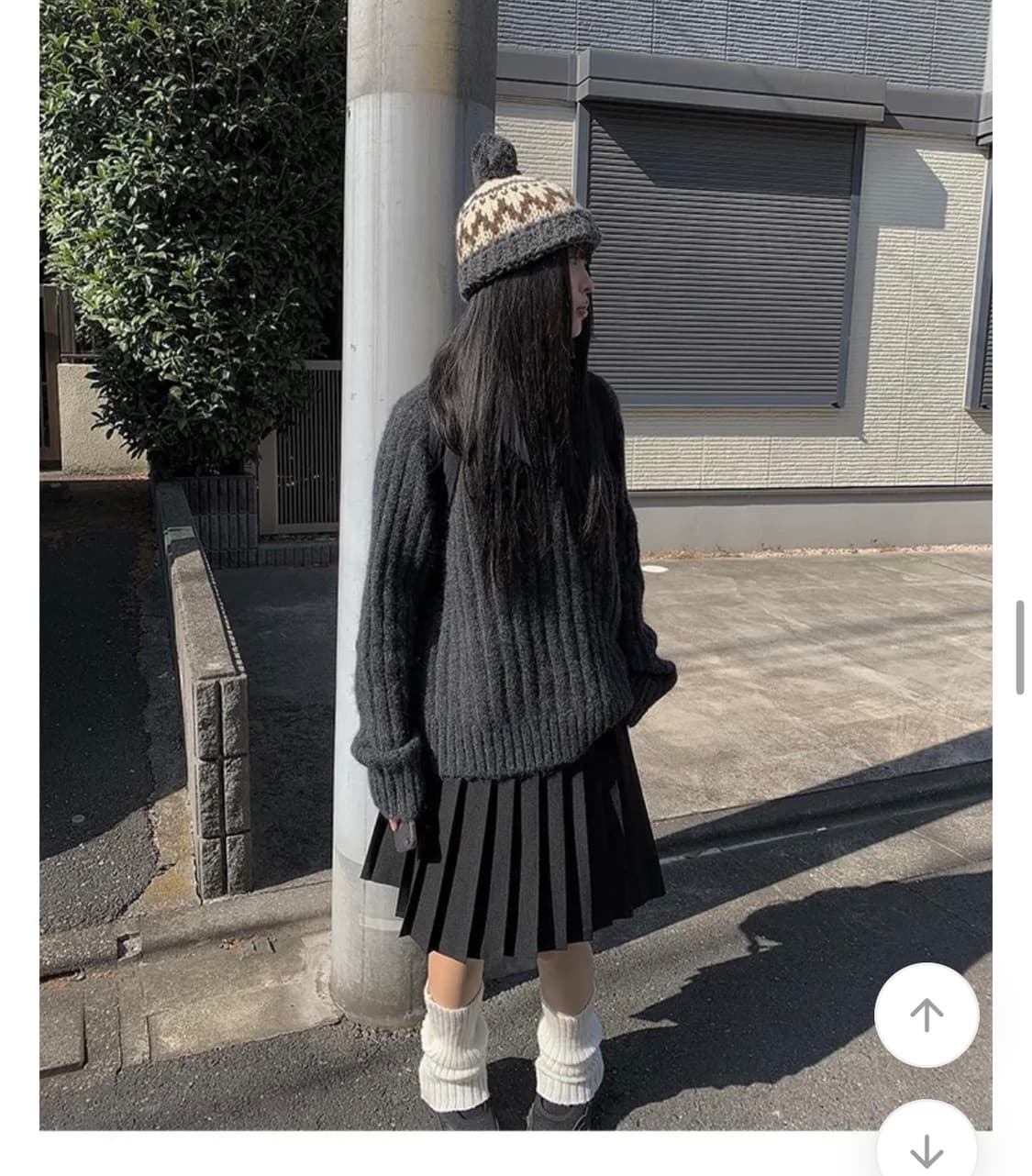 (새상품)애니원모어 혼다 플리츠 미디스커트 상품이미지1