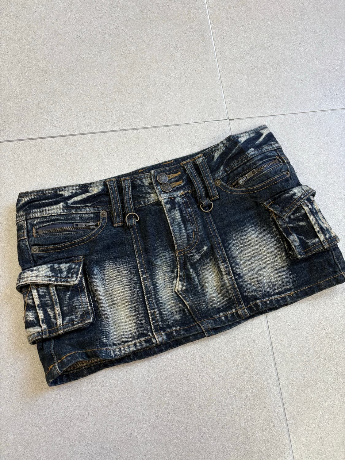 워싱 카고 스커트 상품이미지2