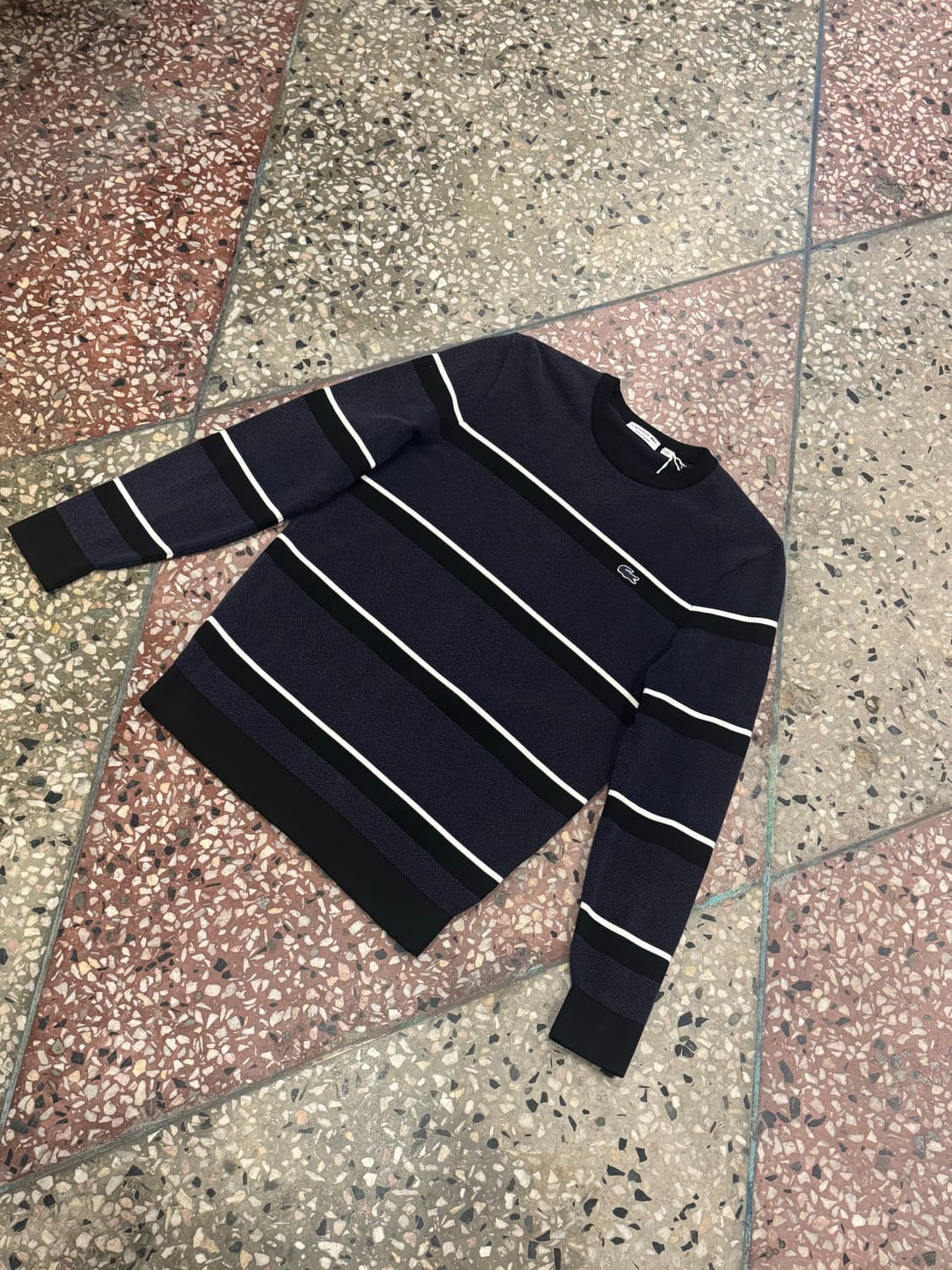 라코스테 프랑스 스트라이프 코튼 니트 (L) 상품이미지2