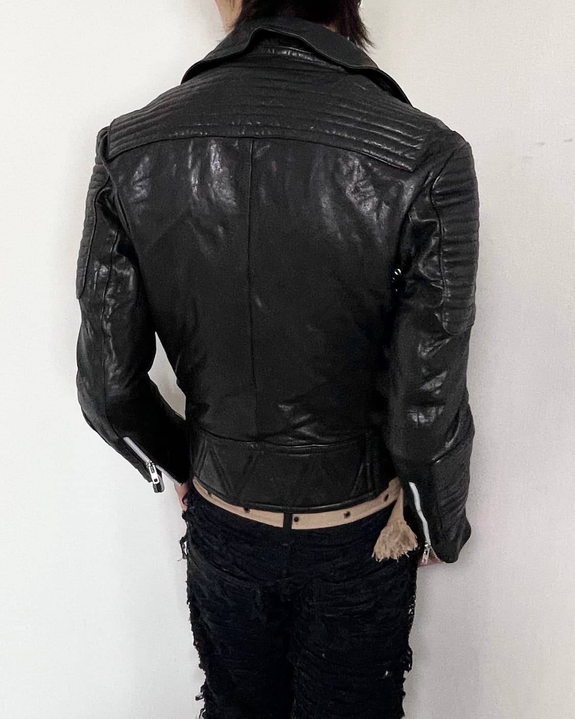 Goatskin rock punk leather jac 상품이미지5