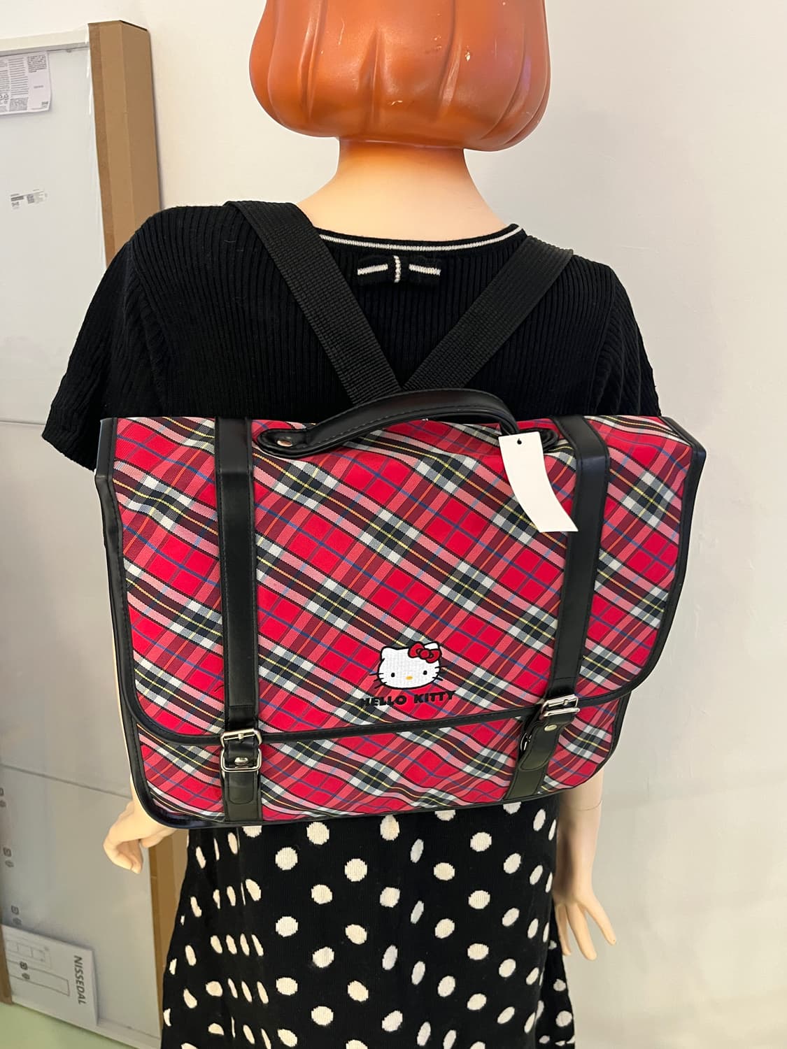 99 키티 체크 3way 가방 🍎 상품이미지5
