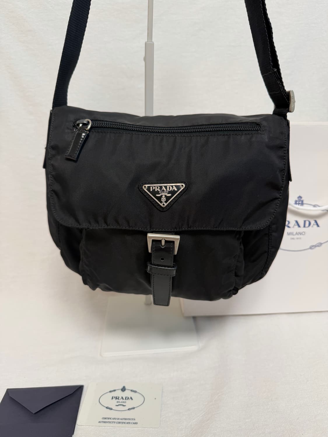 정품 프라다 포코노 나일론 블랙 크로스백 메신저백 숄더백 주우재백 상품이미지2
