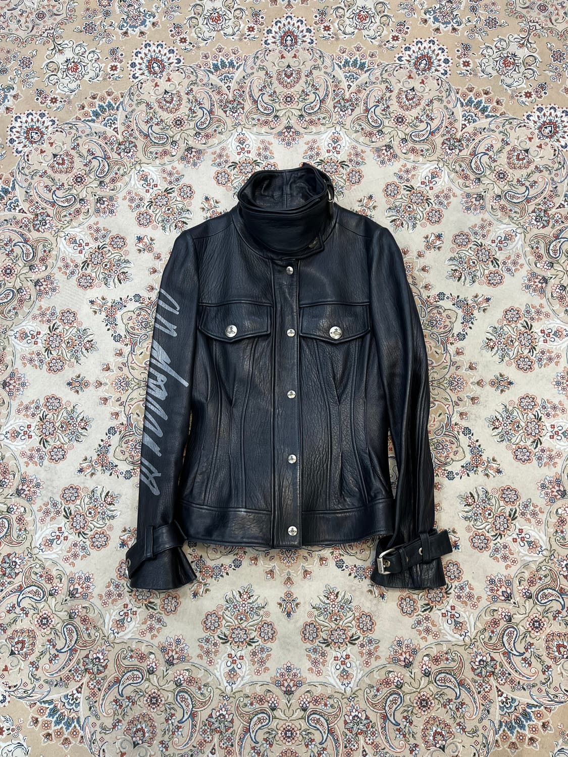 비비안웨스트우드  앵글로매니아 CHAOS 카오스 하이넥 램스킨 자켓 상품이미지1