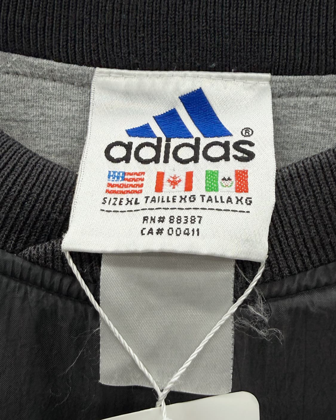 아디다스 90s 3-스트립 나일론쉘 웜업 자켓 블랙 상품이미지4