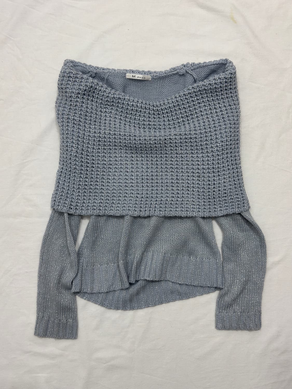 m deuz glitter offshoulder knit top 상품이미지1