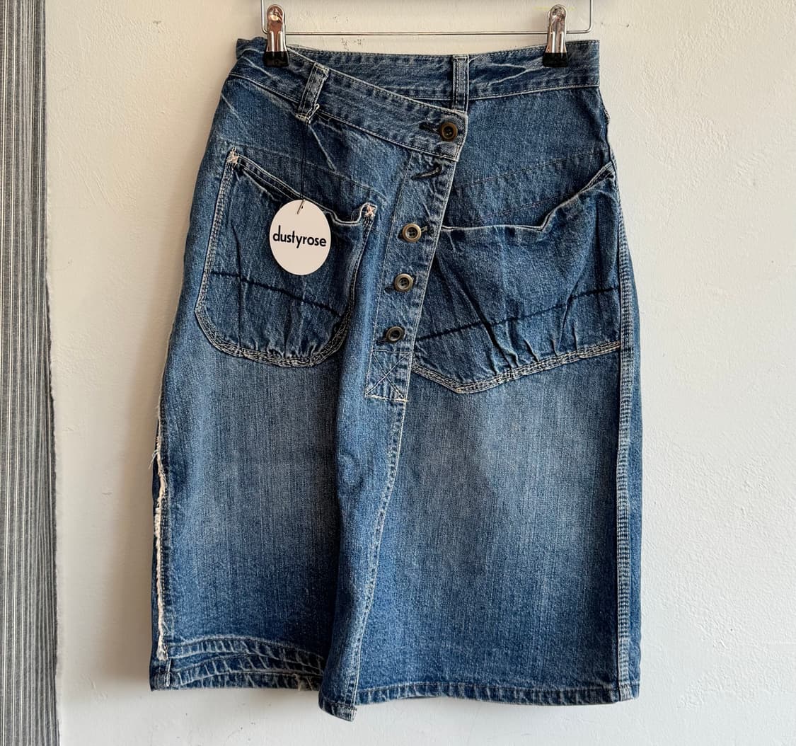포켓 데님 랩스커트 상품이미지1