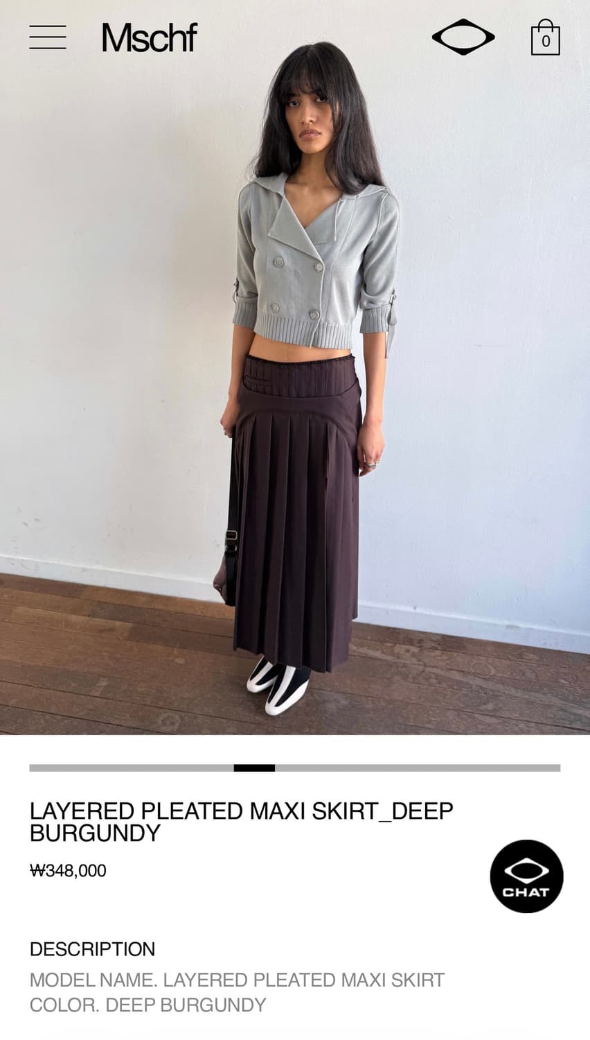 미스치프 LAYERED PLEATED MAXI SKIRT 플리츠 스커트 상품이미지2