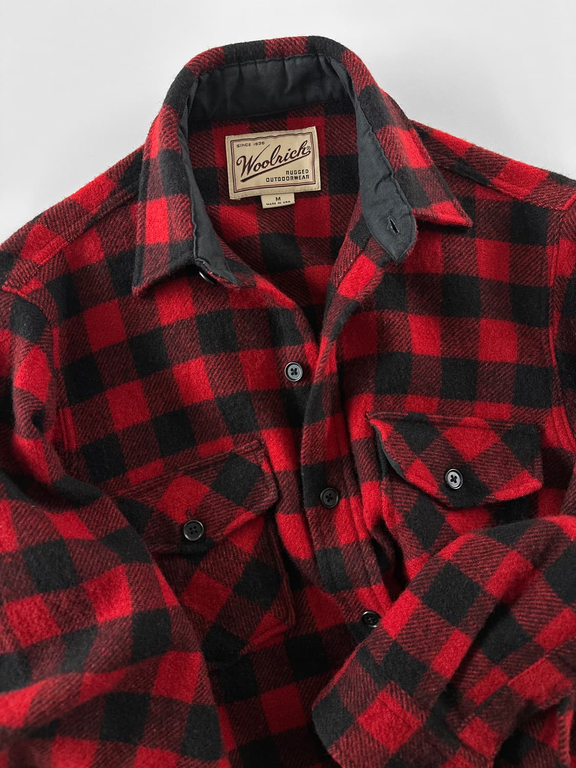 90s 빈티지 울리치 버팔로 체크 울 셔츠 상품이미지4