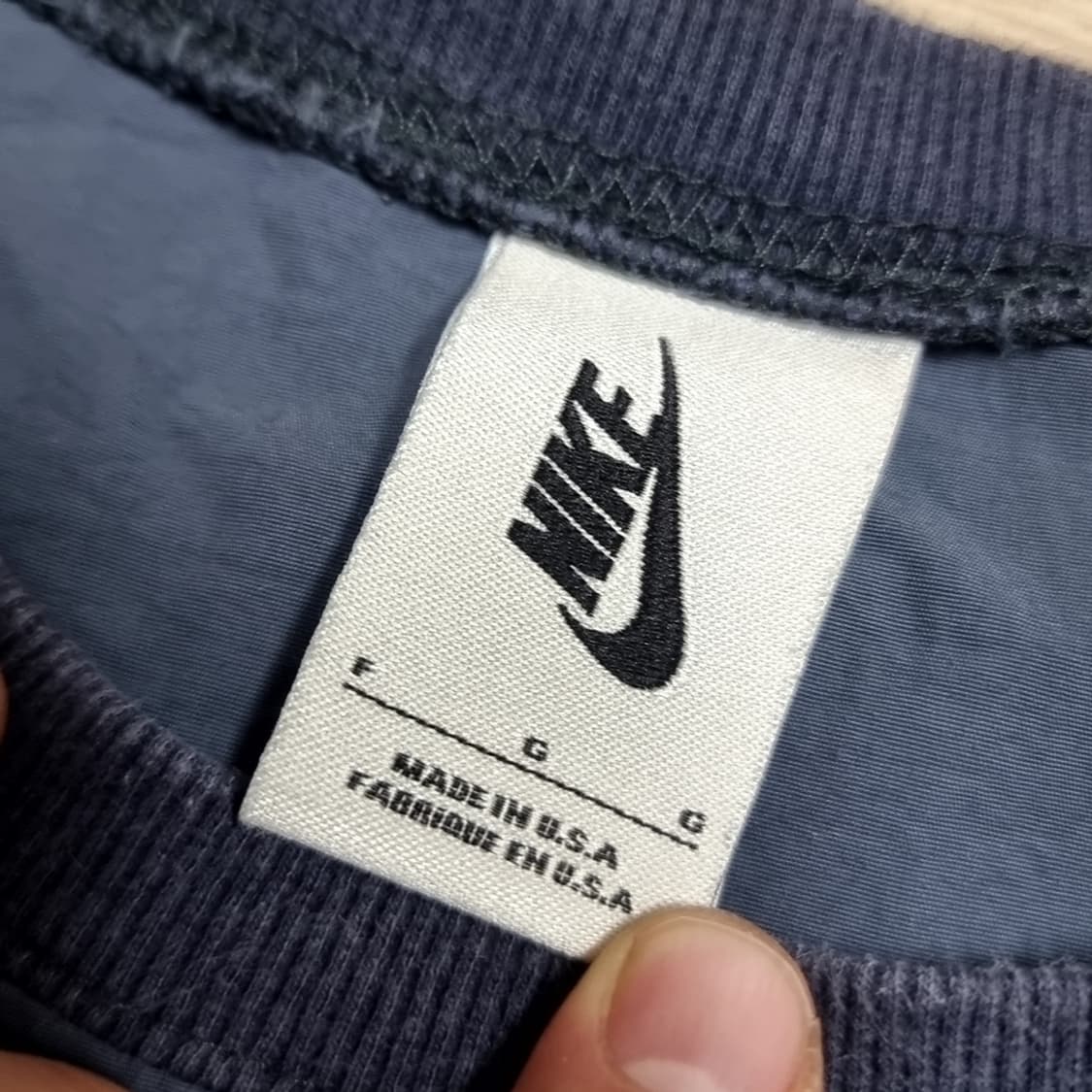 usa 80~90년대 올드스쿨 나이키 네이비 바람막이 웜업(L) 상품이미지3