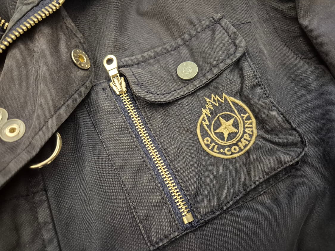 90s OIL&CO 하드페이딩 파이어맨 봄버 자켓 상품이미지6