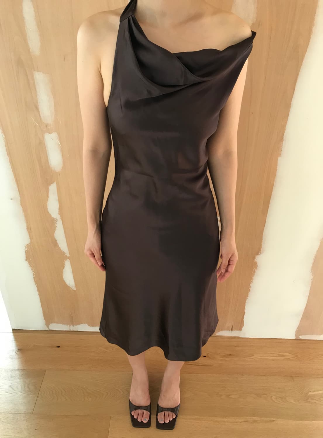 vintage brown halter one-piece 상품이미지1