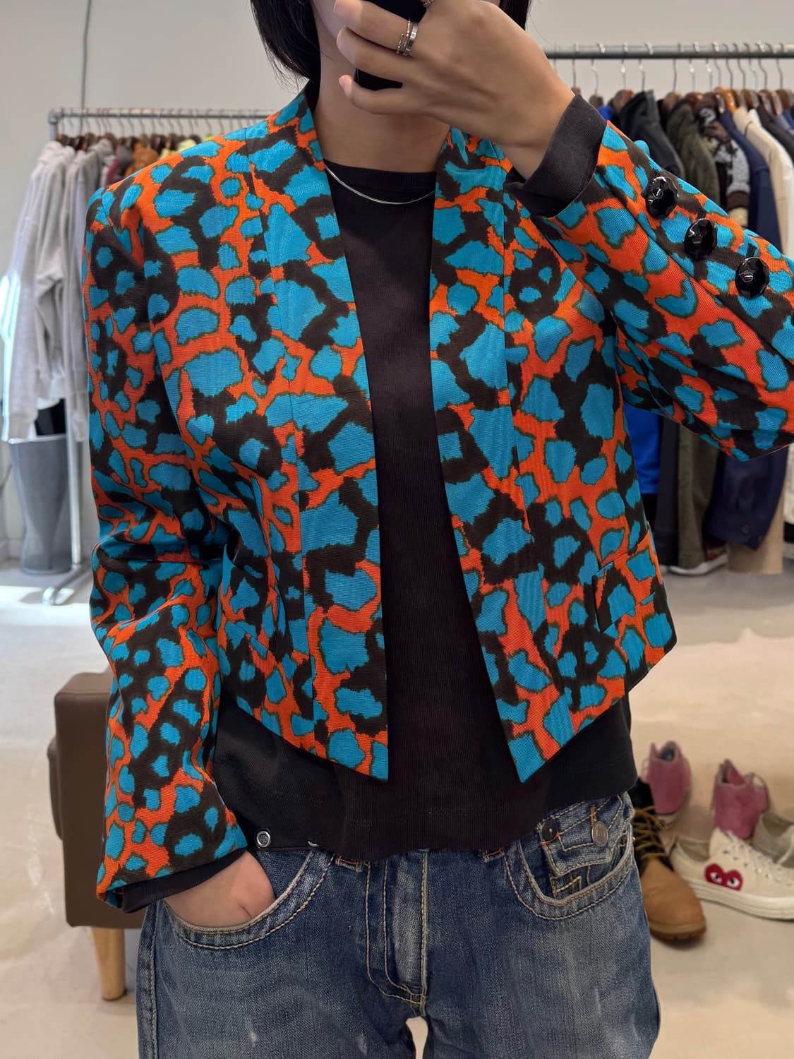 입생로랑 호피 패턴 자켓 상품이미지1