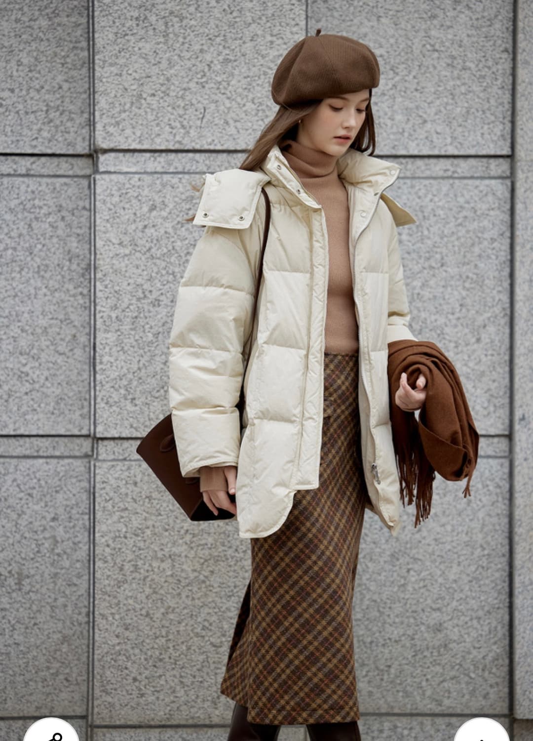 르니나 울 체크 스커트 상품이미지8