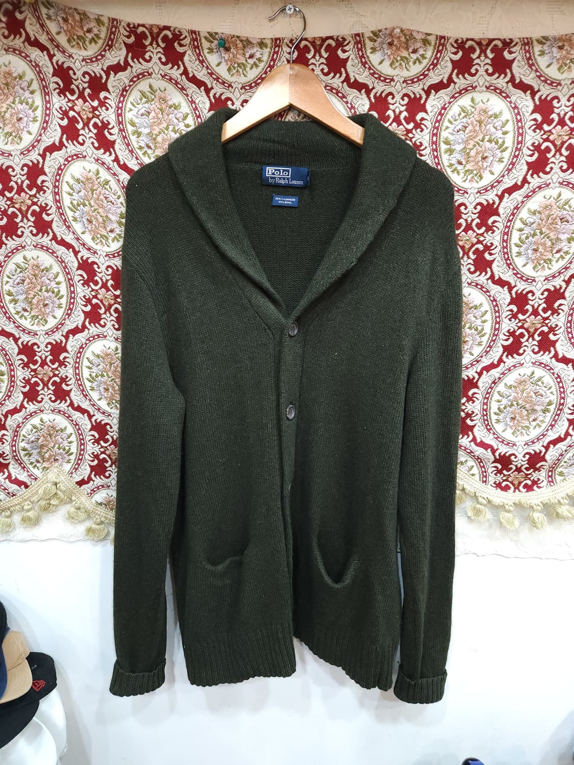 폴로 랄프로렌 00s 캐시미어 울 숄카라 가디건
​
 상품이미지2