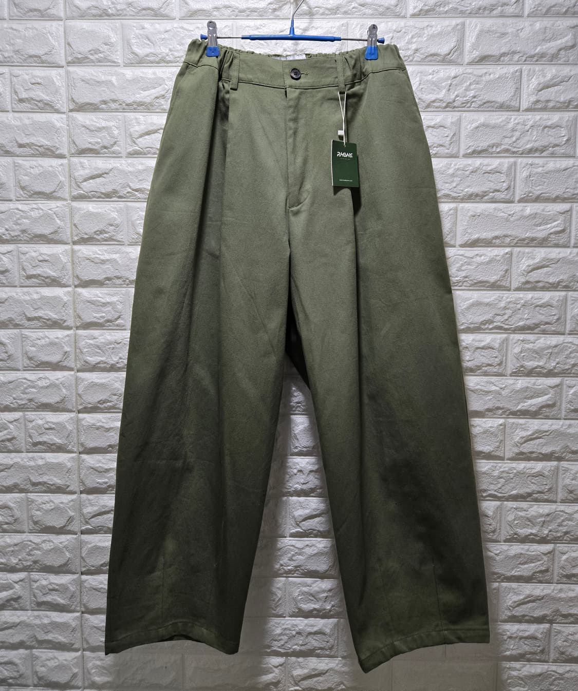 새상품/ 헌터퐝 라삭 오버핏 벌룬핏 카키 코튼팬츠 F 상품이미지1