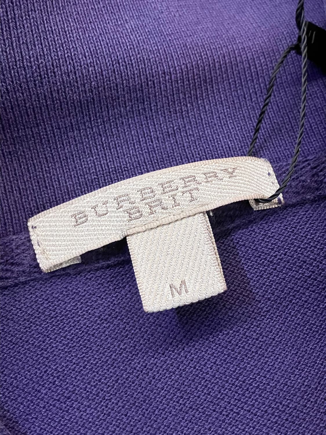 버버리 카라 긴팔 티셔츠 퍼플 M #csz3204 상품이미지5