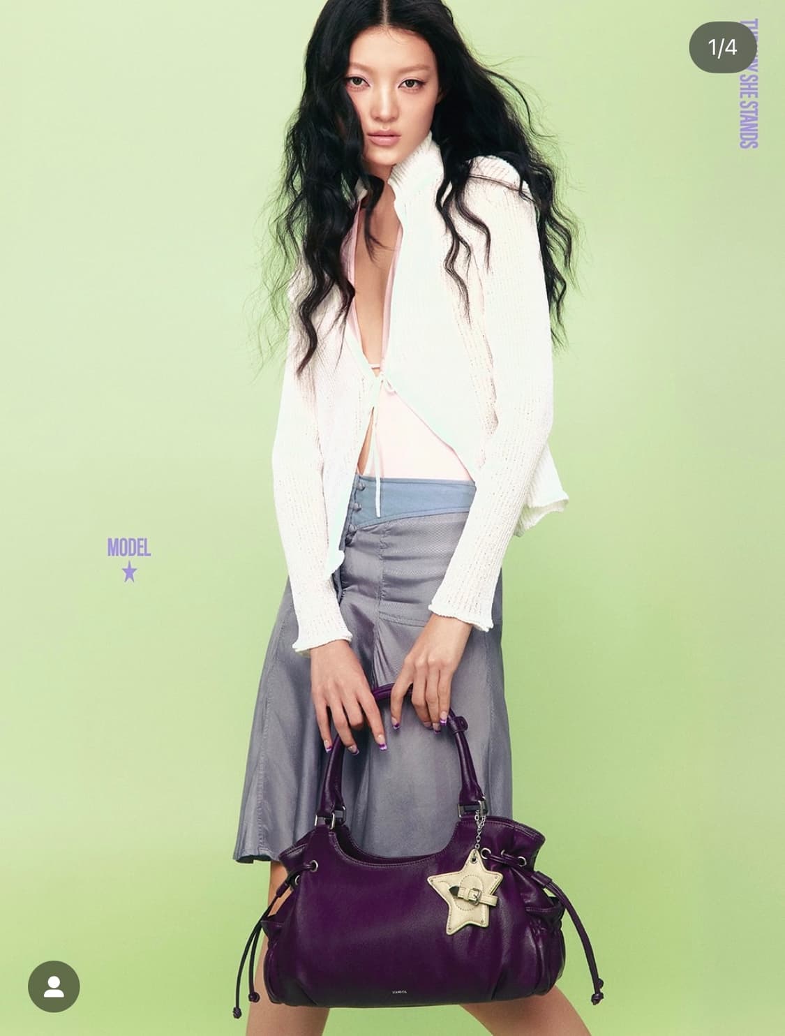 standoil 퍼플 숄더백+스타 키링 상품이미지2