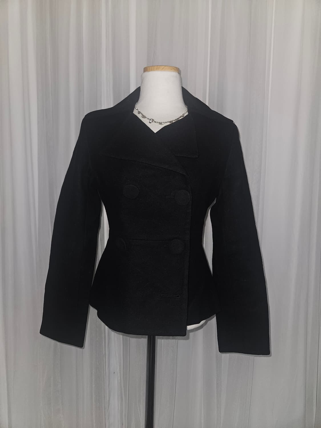 RF 공겜여주 히메 더블버튼 블랙코트 상품이미지1