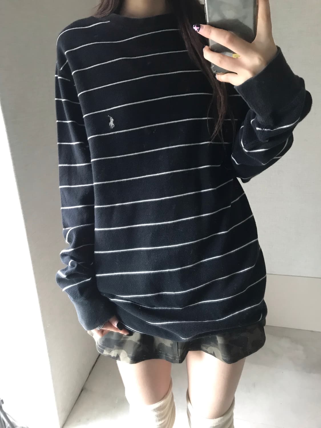 폴로 스트라이프 와플 롱슬리브 상품이미지4