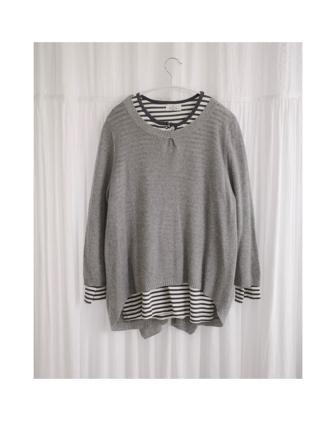 상의세트, Cashmere knit&stripe t-shirts 상품이미지1