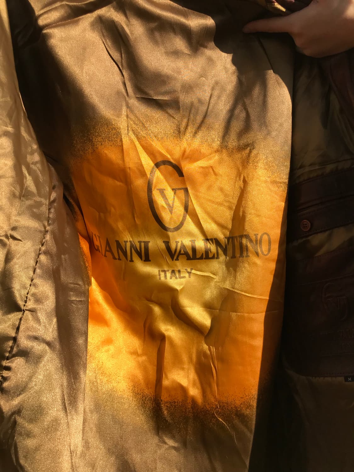 지아니 발렌티노 브라운 램스킨 레더 자켓  상품이미지9