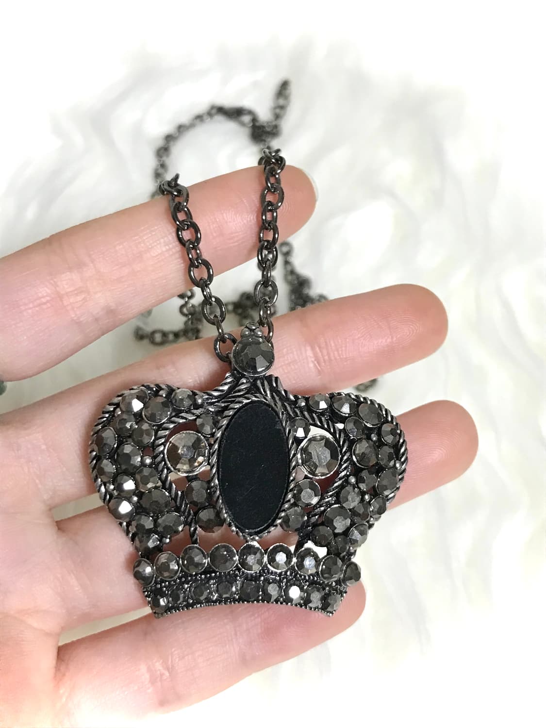 빈티지 헤이세이 갸루 펑크 왕관 목걸이 상품이미지3