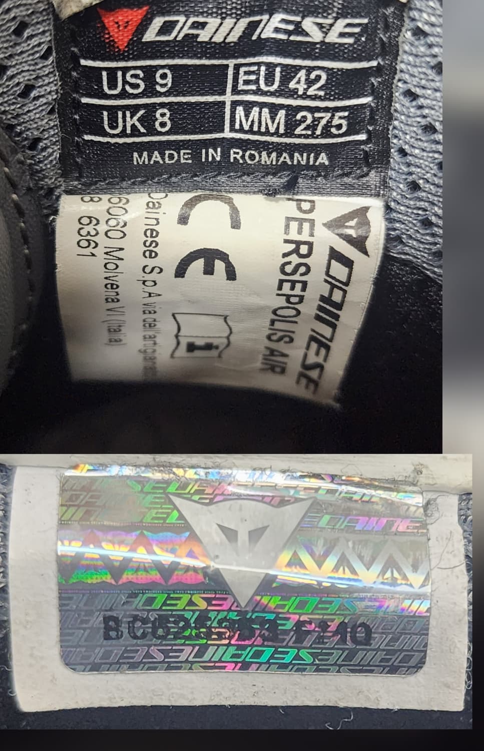 다이네즈 페르세폴리스 에어 라이딩슈즈 265~270 바이크슈즈 SD99 상품이미지8