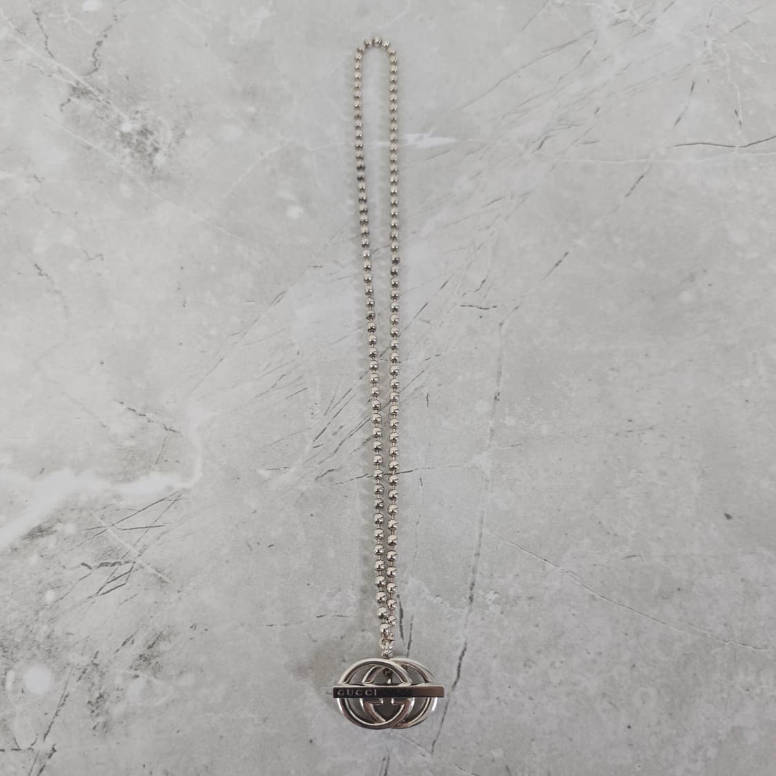 구찌 인터로킹 더블 G 실버 네크리스 목걸이 판매 상품이미지1