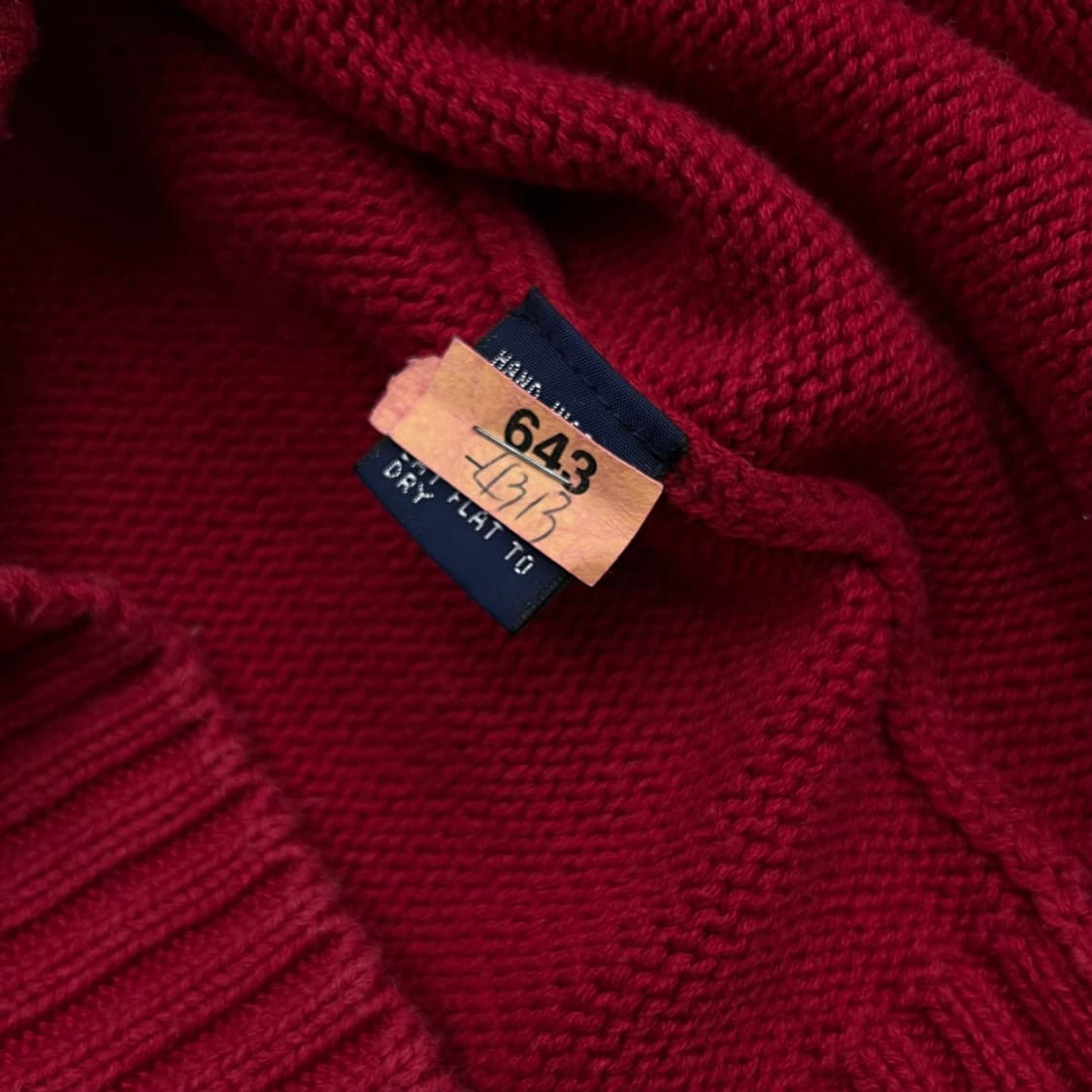 폴로 랄프로렌 90's 네이비포니 레드 니트 XL 상품이미지5