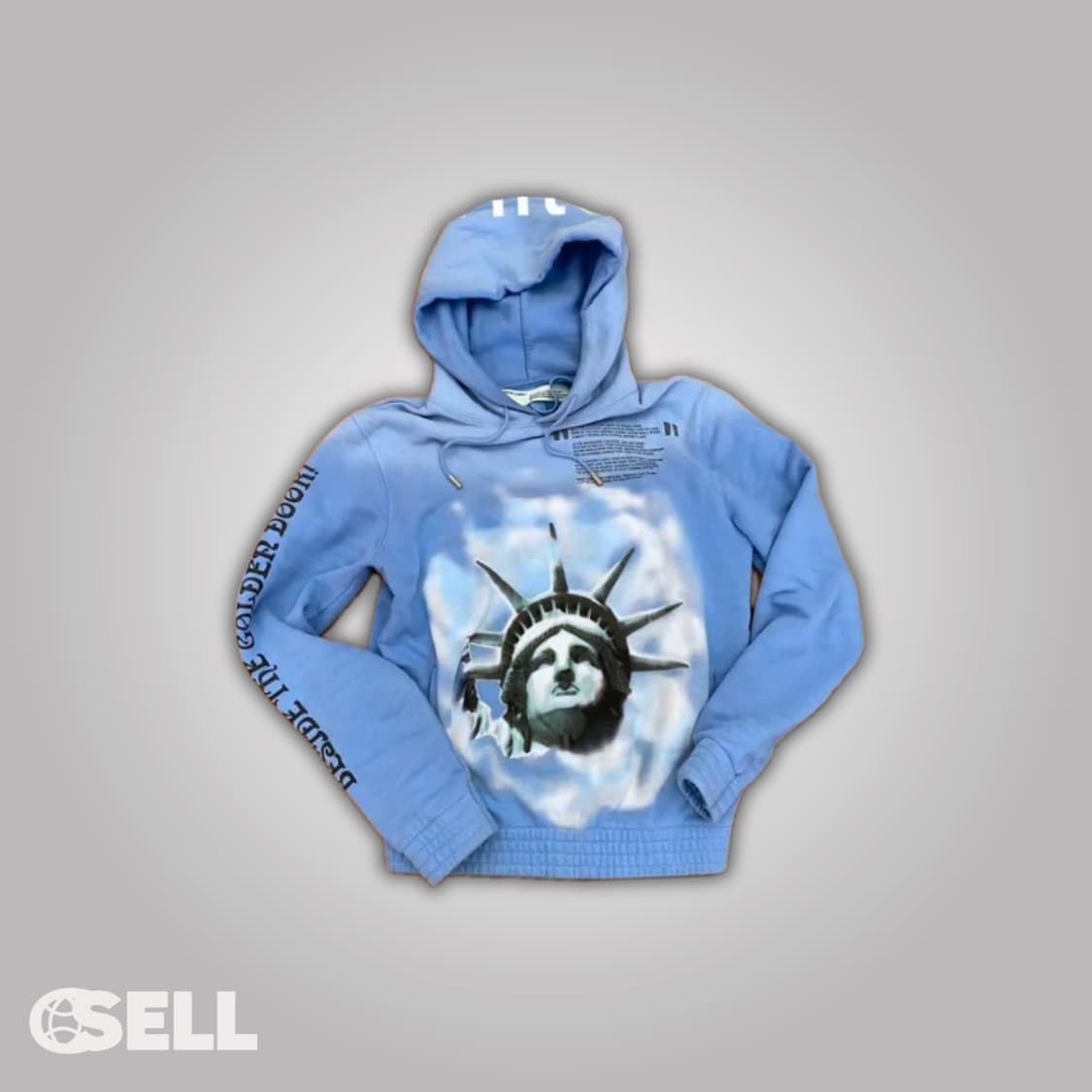 오프화이트 자유의 여신상 후드티 상품이미지1