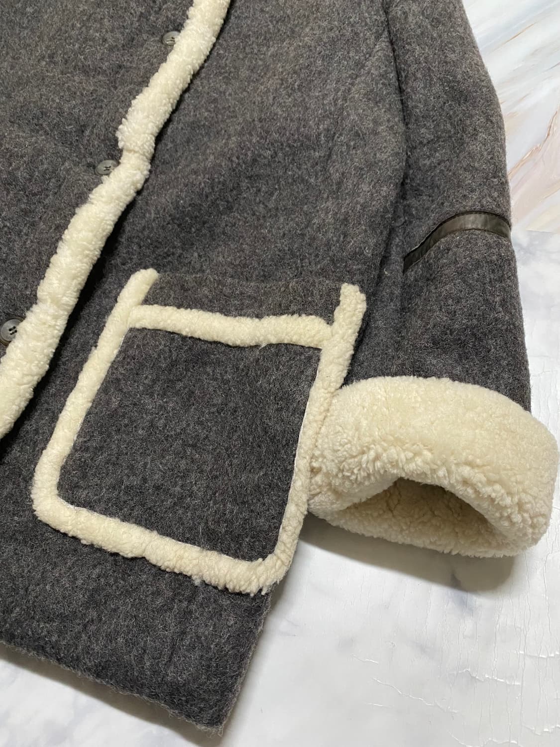 빈폴 여성 리얼 양털 울 무스탕 95 상품이미지3