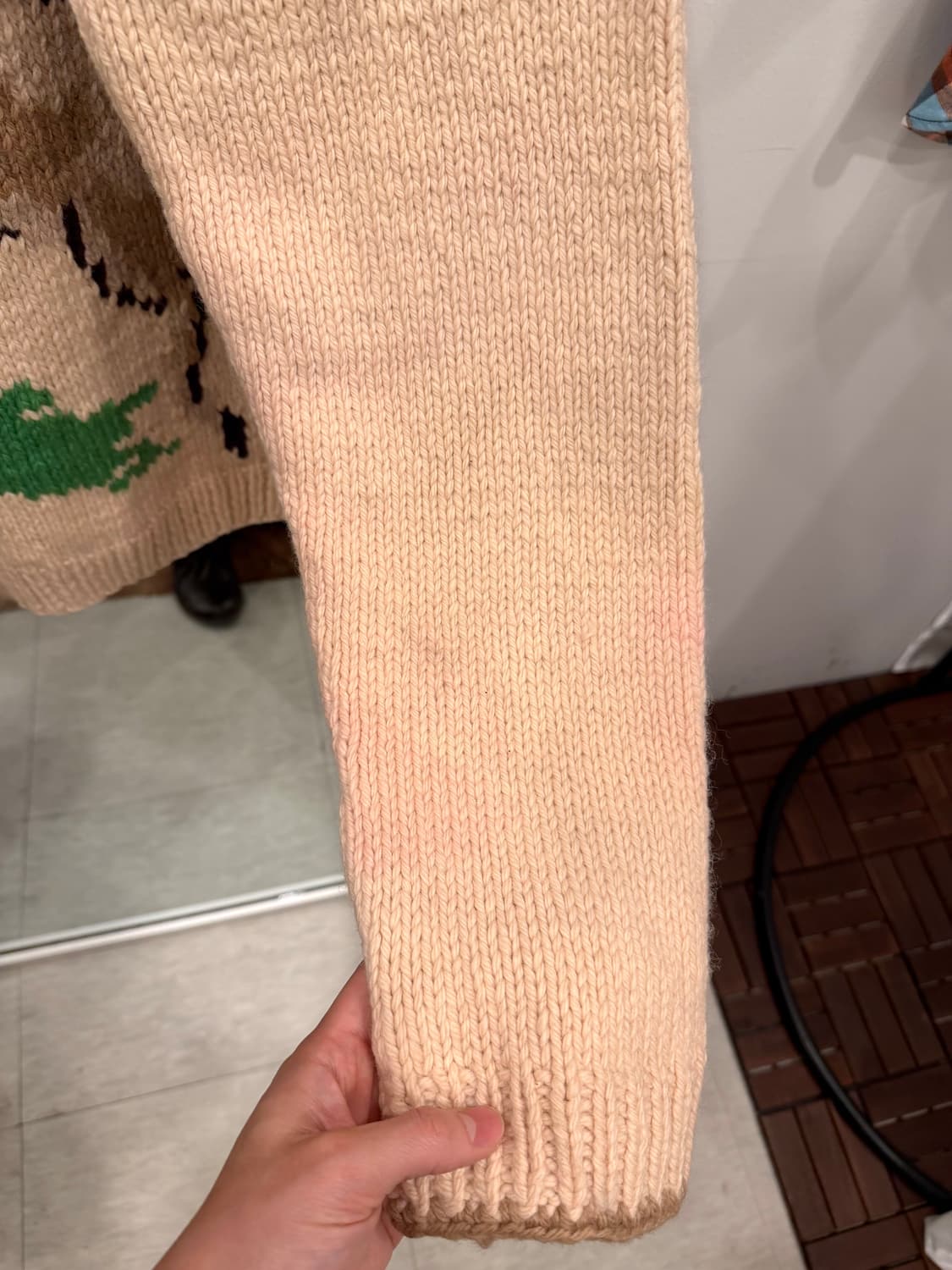 60-70s Vtg 빈티지 헤비울 Deer 코위찬 니트 집업 상품이미지6