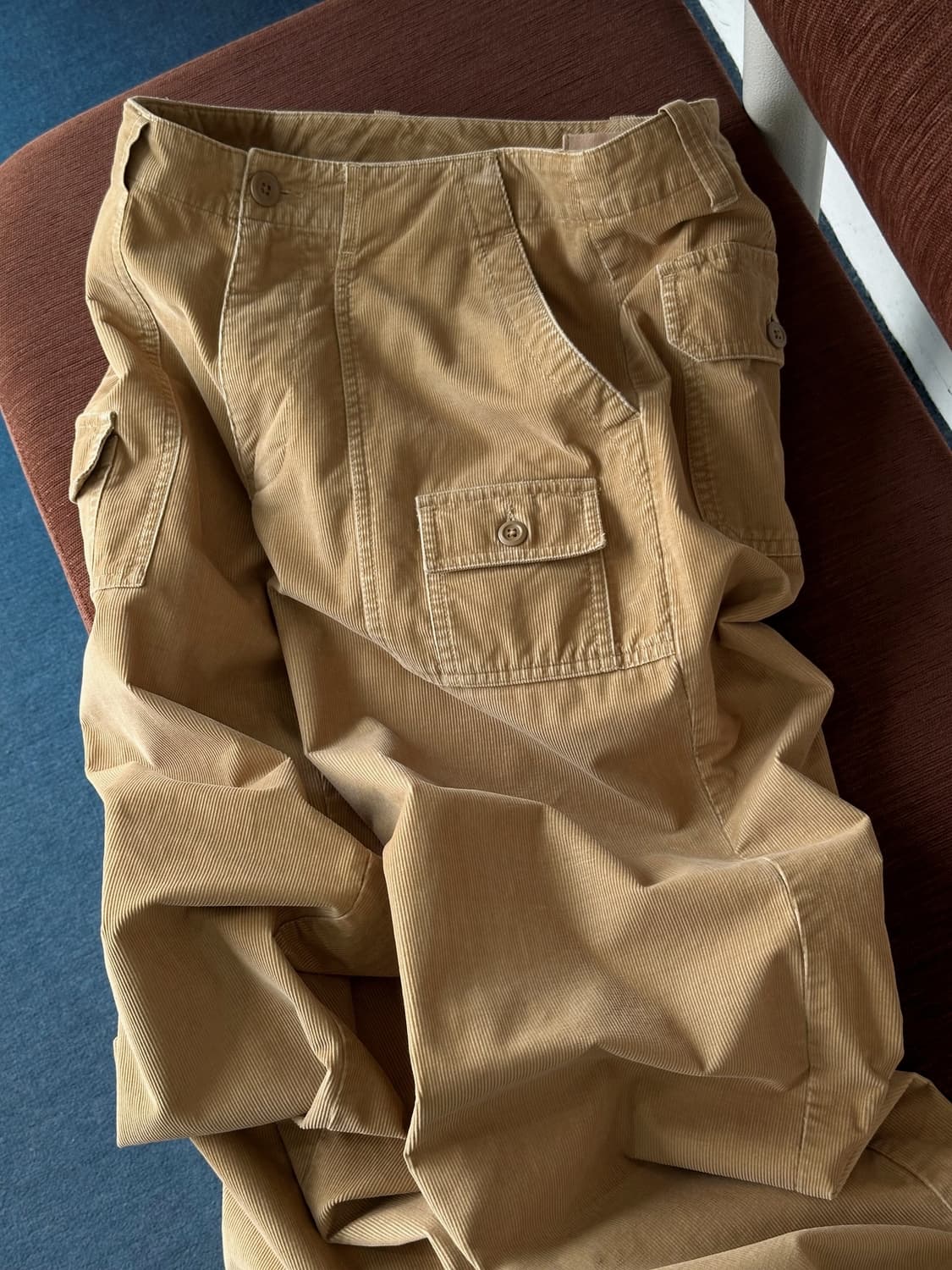 Narrow cord design fatigue pants 상품이미지1