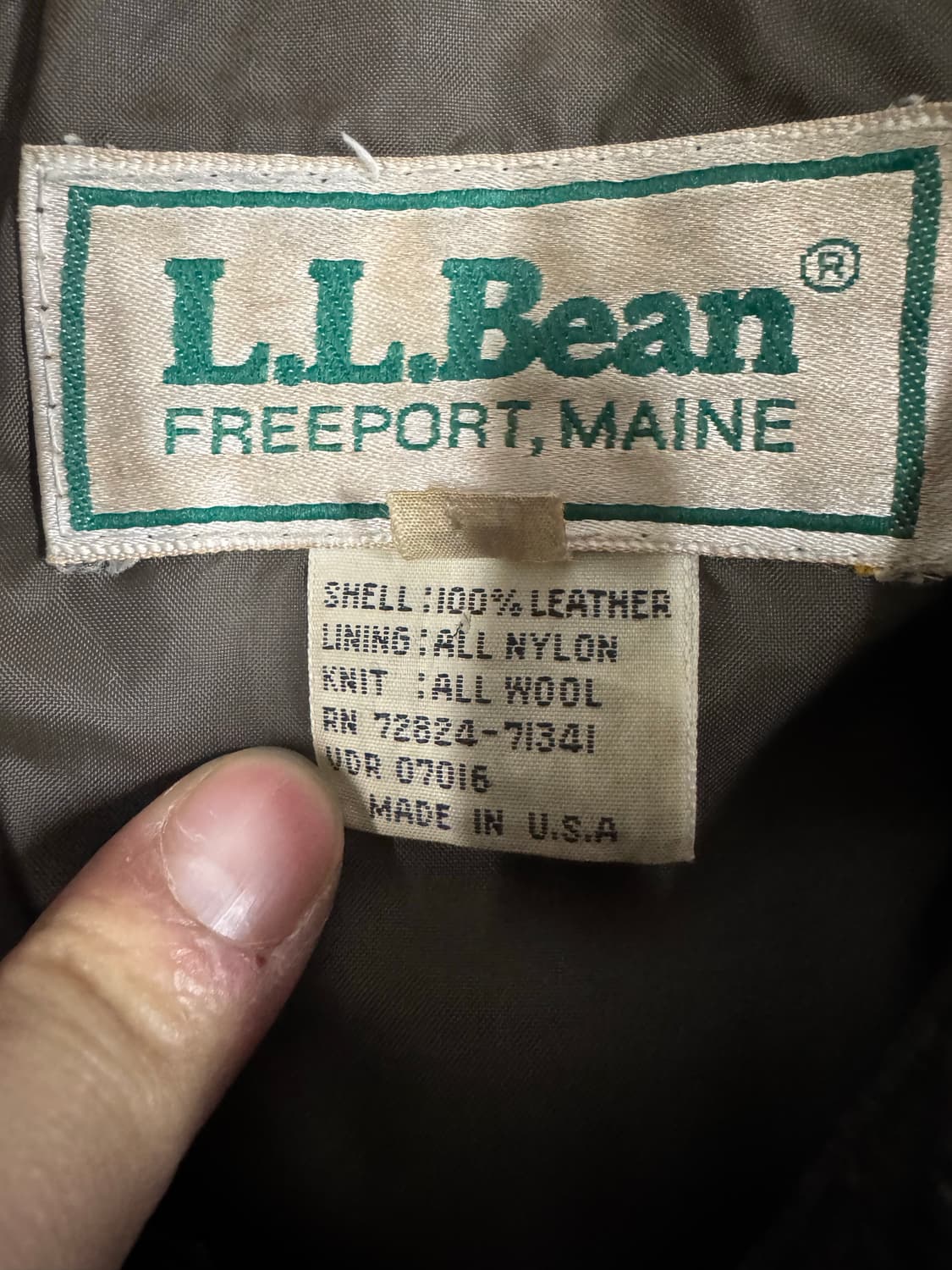 USA made)엘엘빈(llbean) A-2 레더자켓 44 상품이미지7