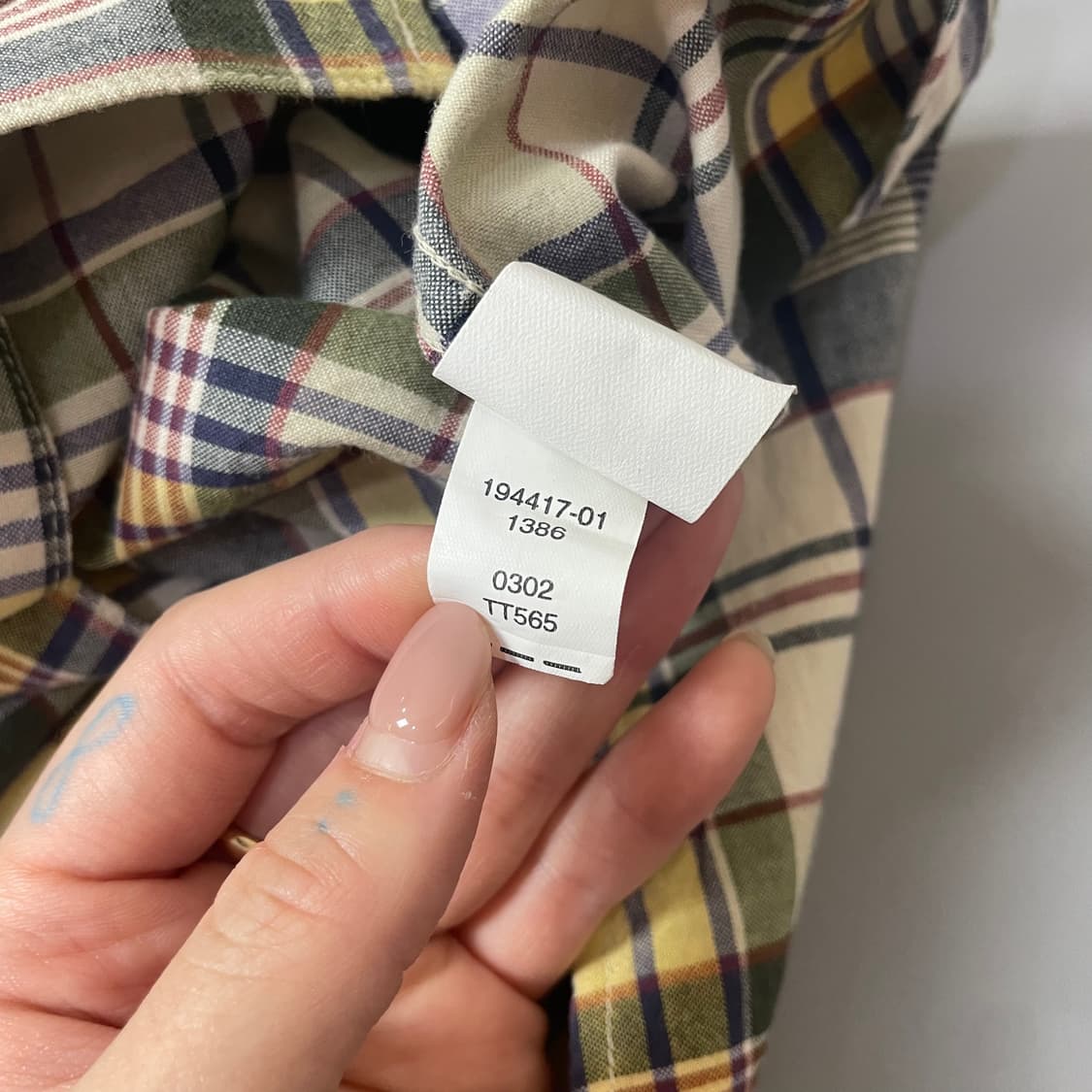 GAP 카키 체크패턴 빈티지 셔츠XL 상품이미지6