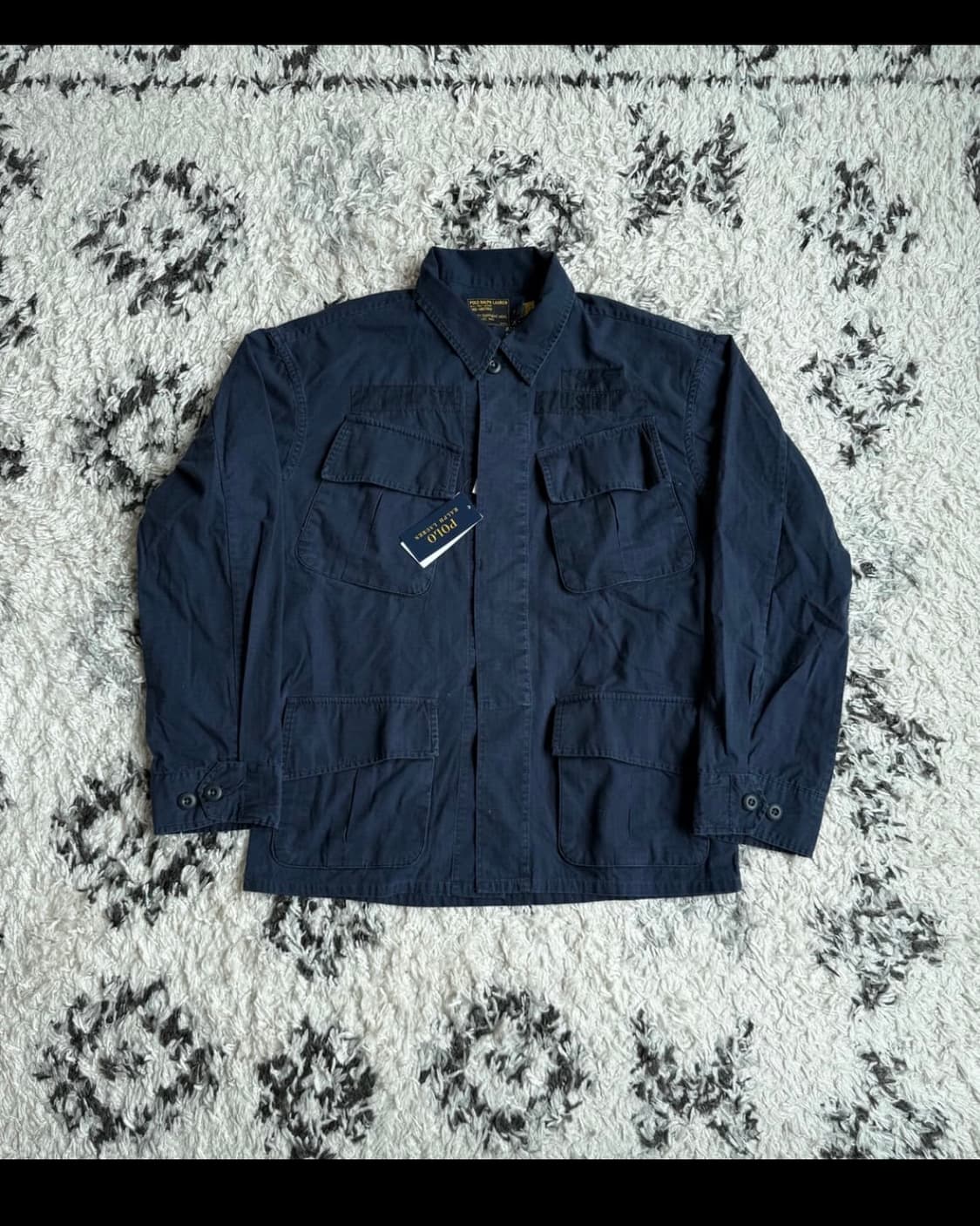 폴로 랄프로렌 - 밀리터리 네이비 립스탑 정글 퍼티그 자켓 새상품 상품이미지1