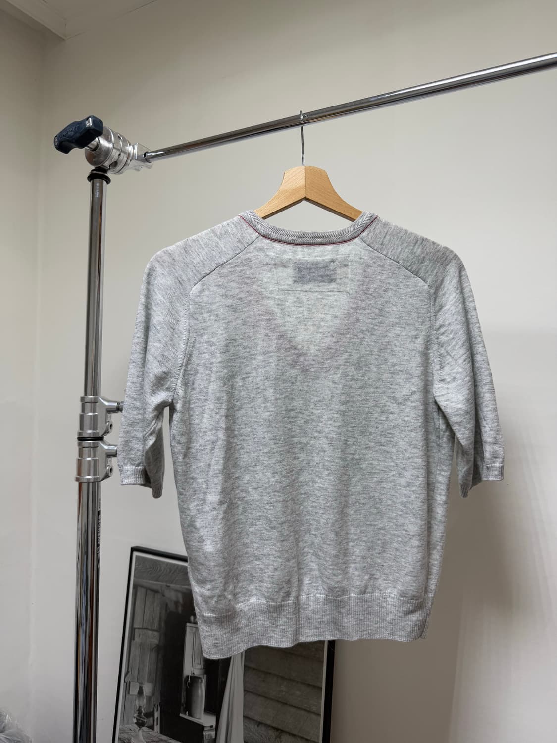 매기 Maggie 하프 슬리브 브이넥 여름 니트 상품이미지3