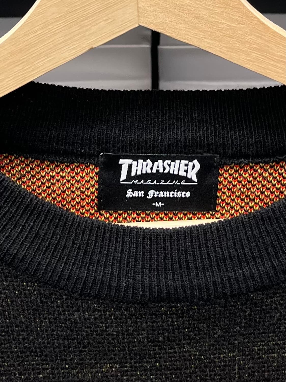 [100] 트레셔 thrasher 불꽃로고 니트 상품이미지3