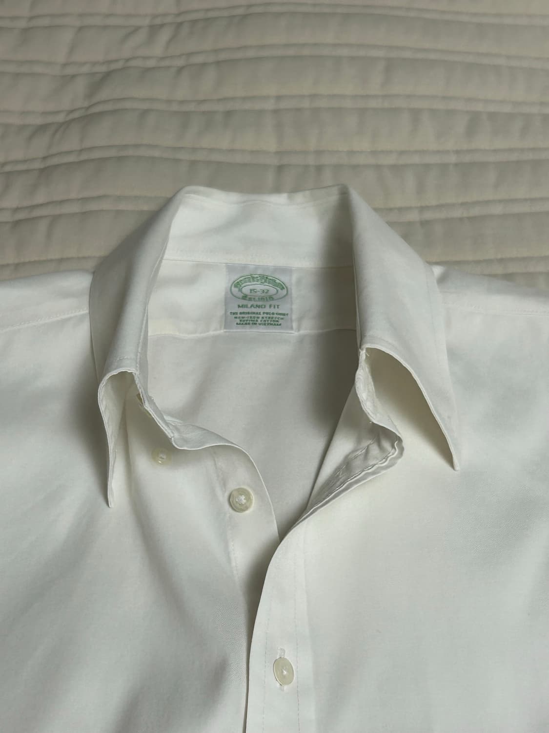 브룩스브라더스 화이트 셔츠 밀라노핏 15-32 상품이미지5