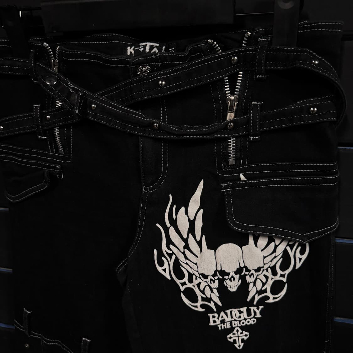 Vintage K-star skull-punk pants 상품이미지2