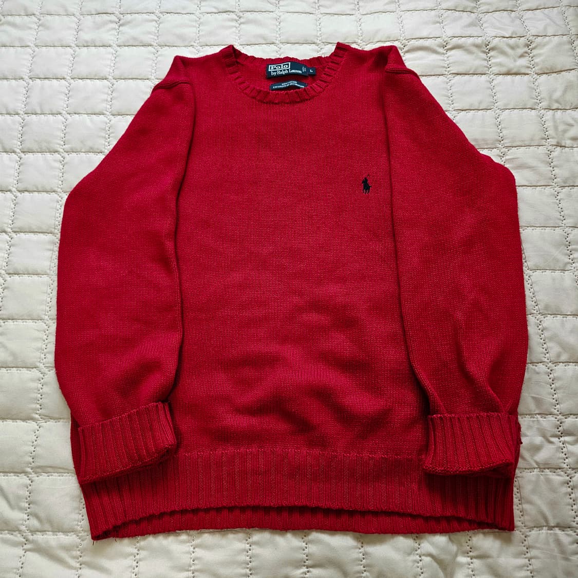 폴로 랄프로렌 레드 니트 상품이미지2
