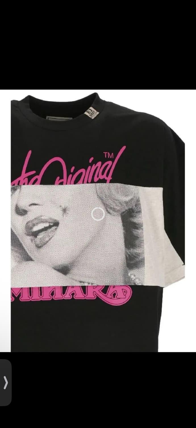 미하라 야스히로 챔피온 프린팅 로고 반팔티 블랙 46 상품이미지5