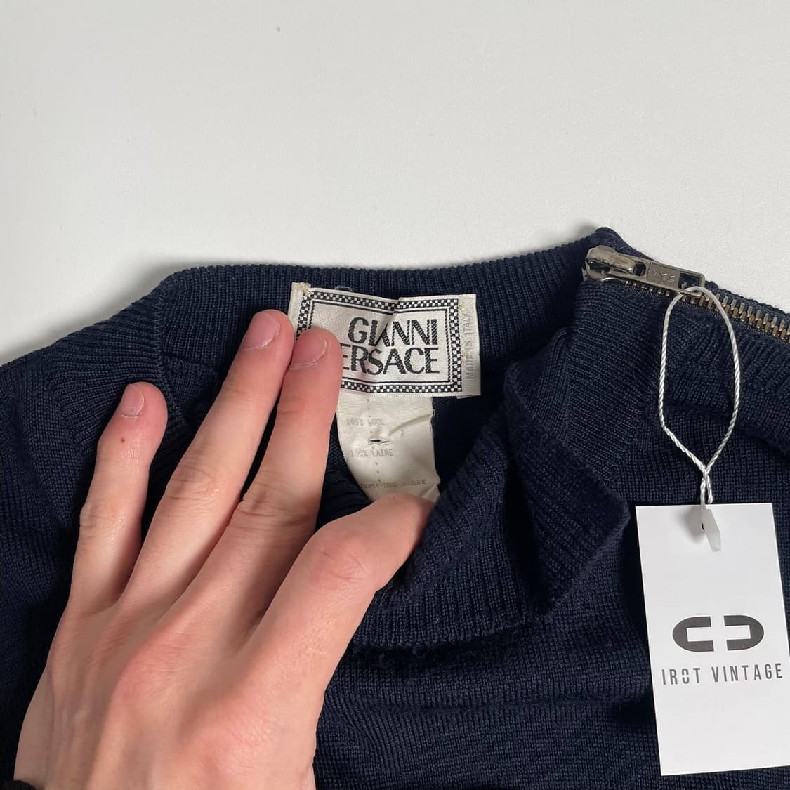 Gianni versace 하프 터틀넥, 지퍼 니트 (italy)   상품이미지8