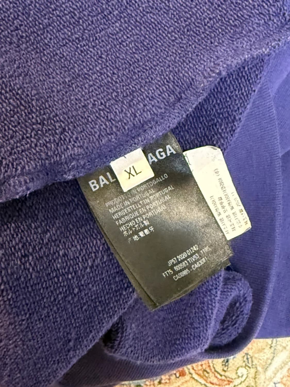 발렌시아가  웨이브 로고 후드티 xl 상품이미지4