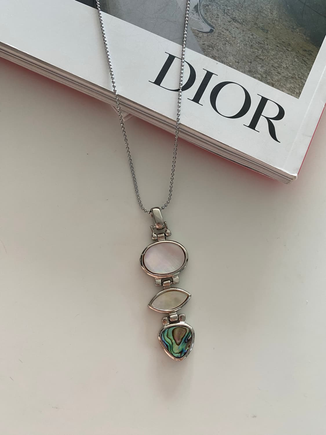 18k 도금 앤틱 자개 목걸리 빈티지 상품이미지2