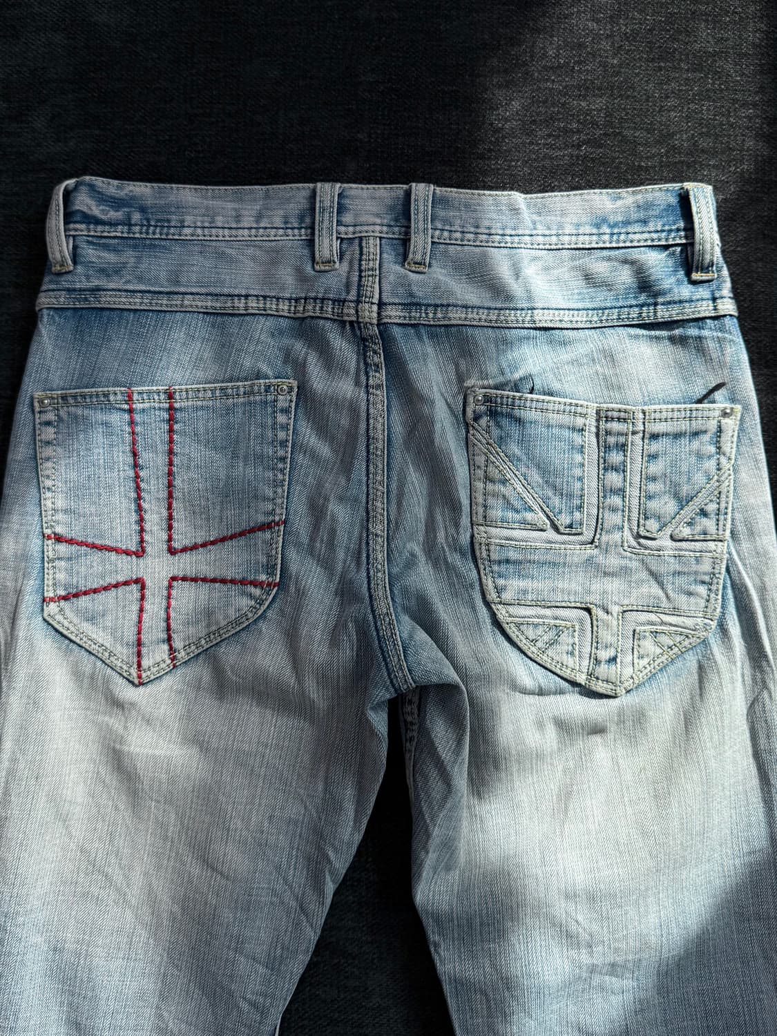 vintage union jack washed denim pants  S 상품이미지2